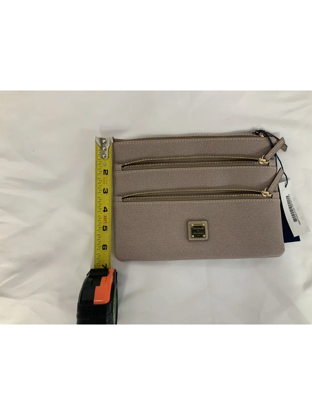 Dooney and bourke large triple zip wristelt-MISSING THE WRISTLET